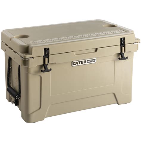 Cater gator cooler - Built for the great outdoors, the CaterGator CG45SFW seafoam 45 Qt. mobile rotomolded extreme outdoor cooler / ice chest keeps your food items cold for any occasion! This impressive feat is made possible with a triple insulated design, which boasts a layer of high-density polyethylene, a layer of polyethylene and foam, and a final layer of food-grade polyethylene. Plus, the rigid, seafoam ...